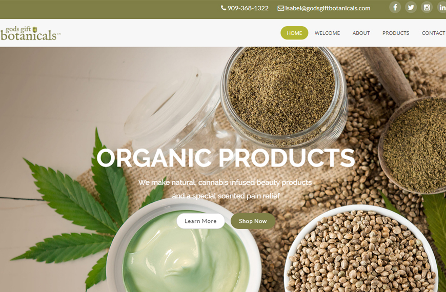 Gods Gift Botanicals Website