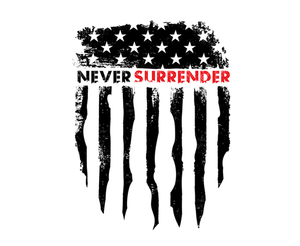 Never Surrender Fitness Logo Idenitity