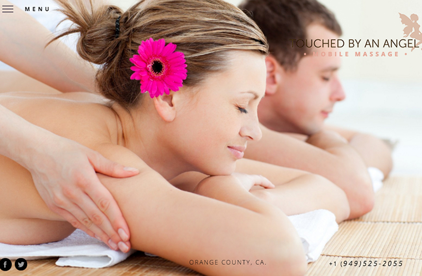 Tuoched By An Angel Mobile Massage Website Cover